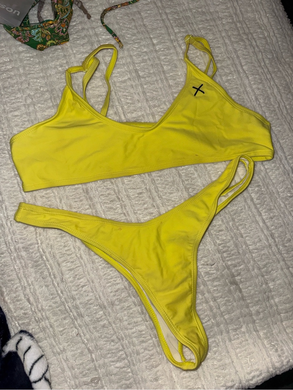 Boutine LA Bright Yellow Minimal Bikini Set | Medium